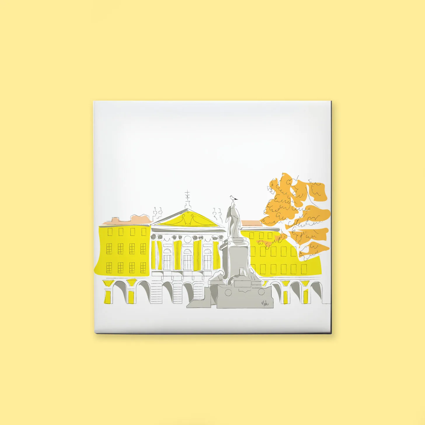 carreau de décoration pour les mure en intérieure avec illustration de garibaldi